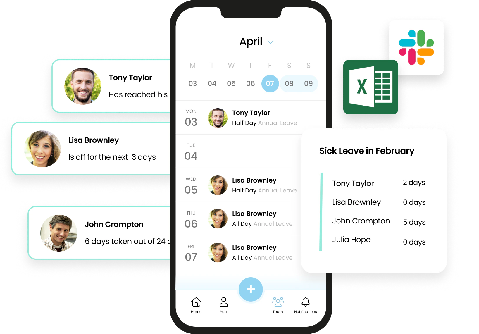 screenshot of Leave Dates